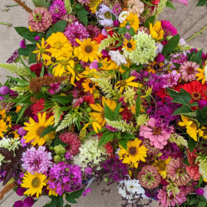 Bountiful floral arrangement